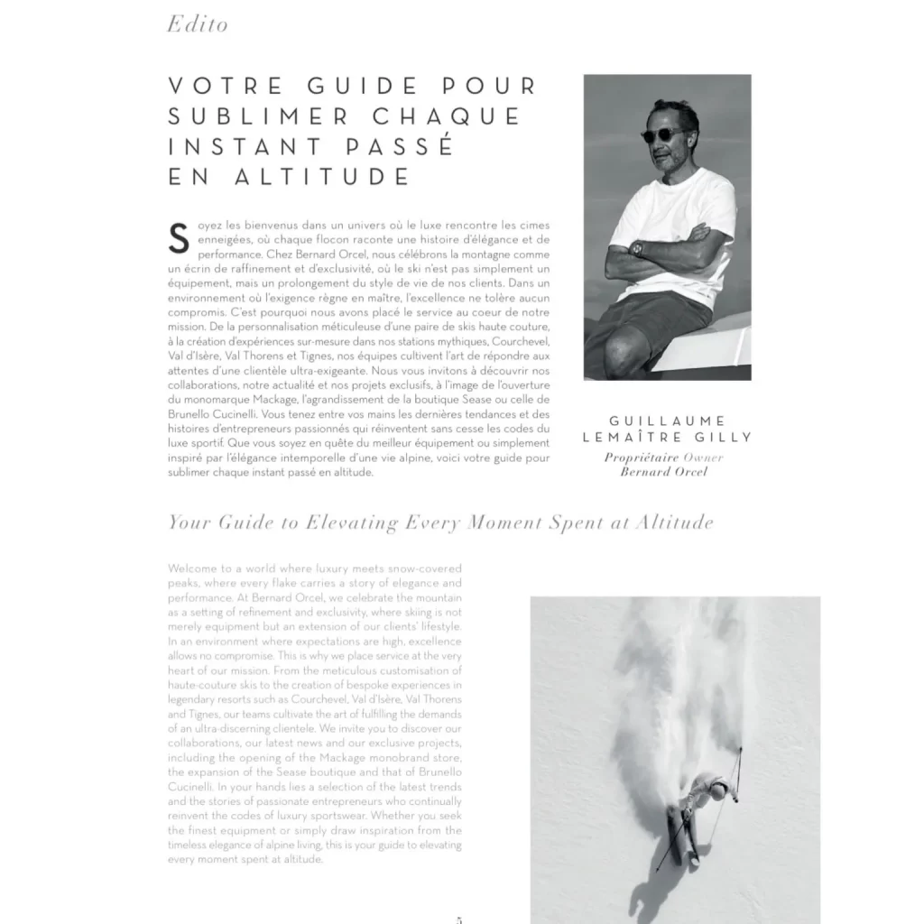 SO Edition signe le nouveau magazine Bernard Orcel